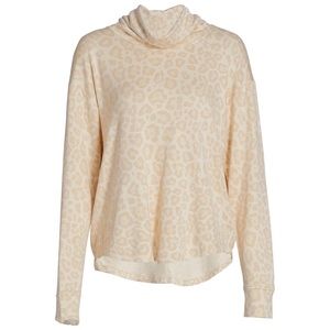 SPLENDID Leopard Cowlneck Sweater
